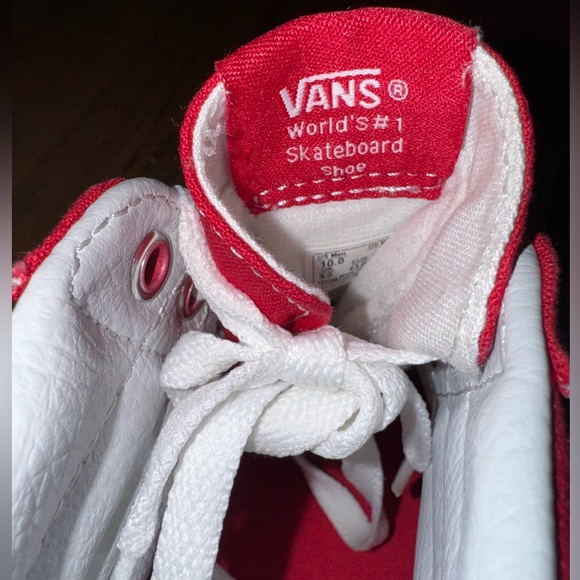 Vans Old Skool Sk8 Hi-Top Shoes Men's Size 10, Women's Size 8, Red - Picture 2 of 4